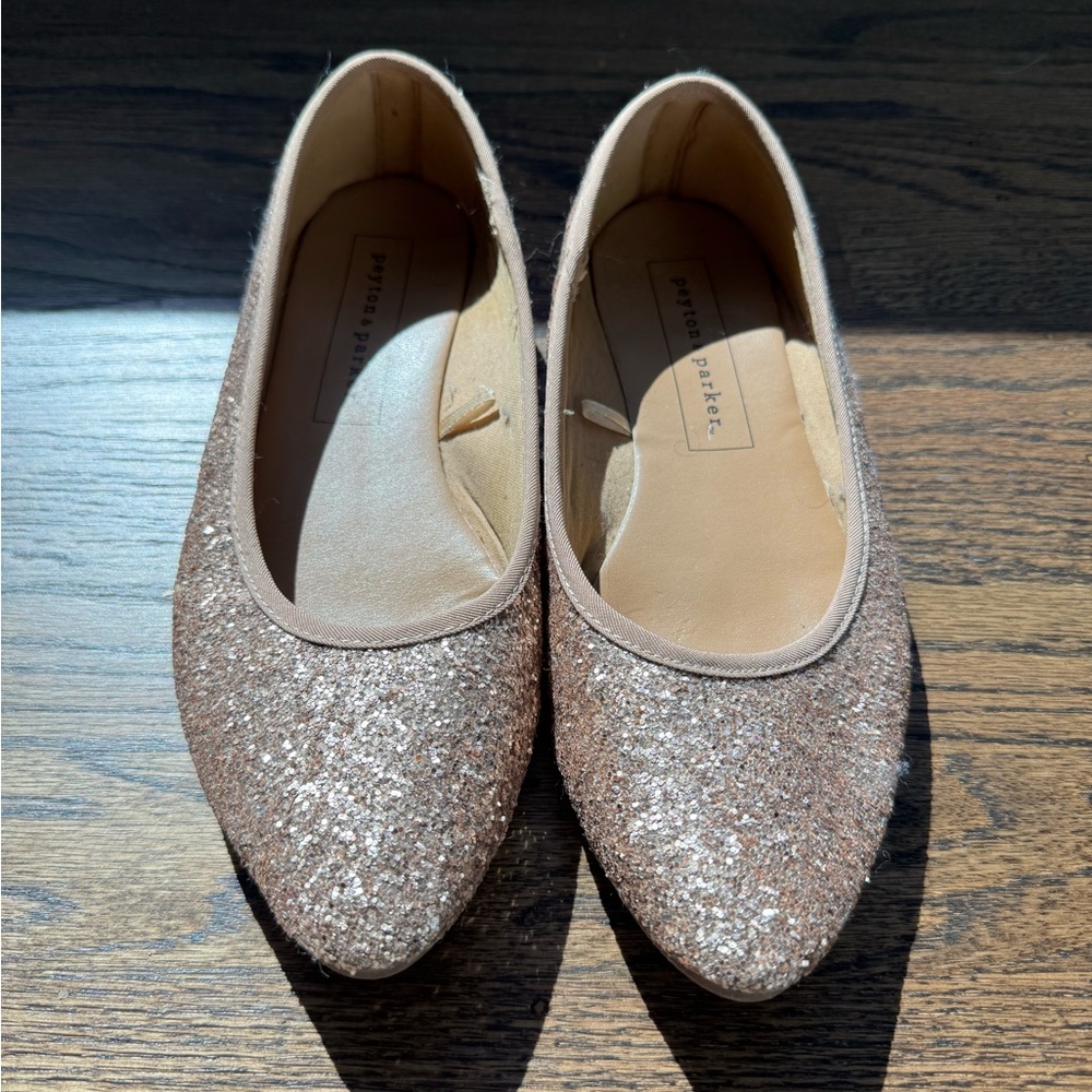Light pink sparking flats! Super comfortable